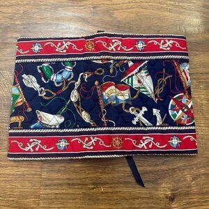 Vintage Vera Bradley Indiana Regatta Nautical Design Book Cover-Retired Pattern